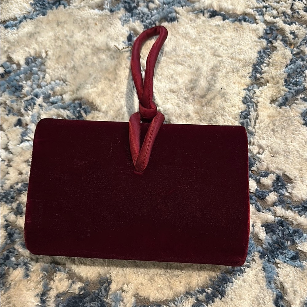 Elegant Red Velvet Clutch